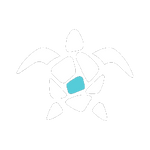 White Turtle Icon AquaBlu Mosaics