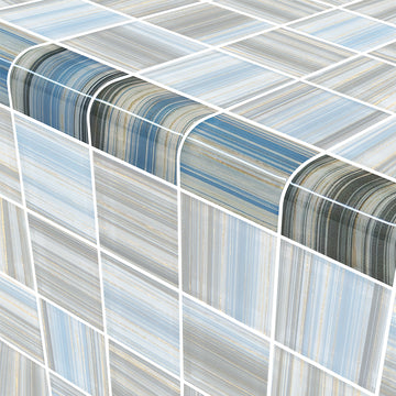 Cerulean Gold 2" x 2" Trim glass Tile