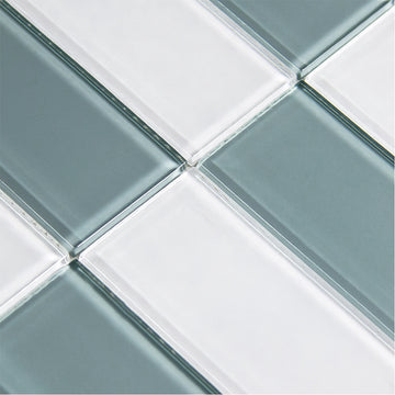Harbor Gray 3" x 6" glass tile