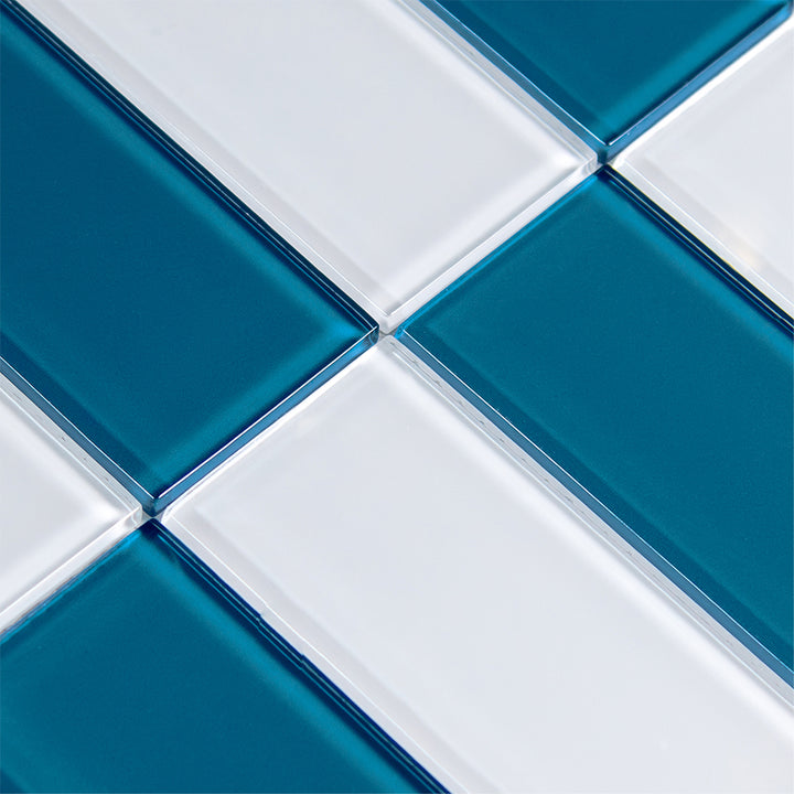 imperial Blue 3" x 6" glass tile