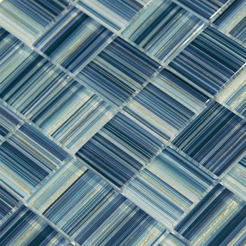 Indigo Gold 2" x 2" glass tile