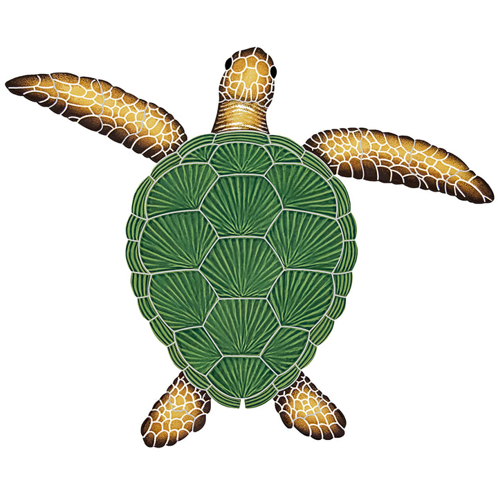 Loggerhead Turtle Mosaic by Artistry in Mosaics
