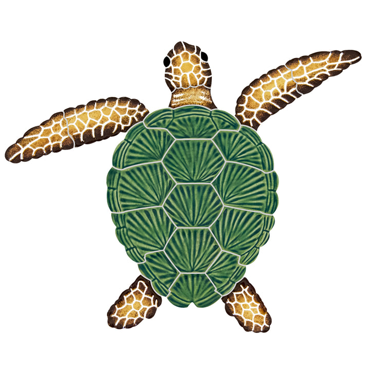 Loggerhead Turtle Mosaic by Artistry in Mosaics
