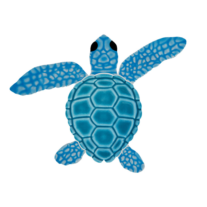 Mini Aqua Loggerhead Turtle Mosaic by Artistry in Mosaics