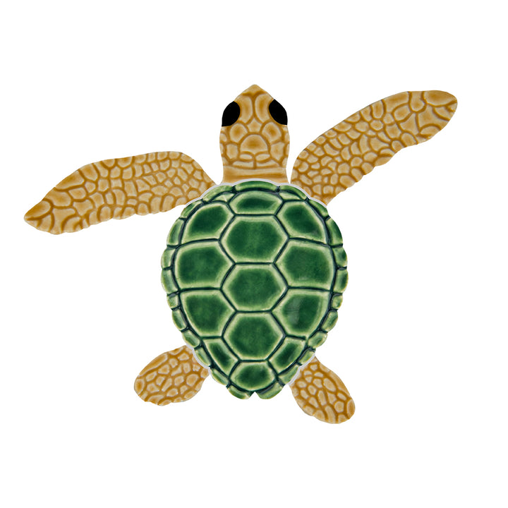 Mini Natural Loggerhead Turtle Mosaic by Artistry in Mosaics