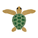 Loggerhead Turtle B Mini - 4" Natural - Pool Mosaic