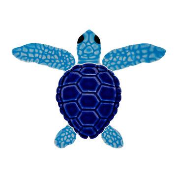 TLMBLUBB Loggerhead Turtle B Mini - 4" Blue Artistry in Mosaics