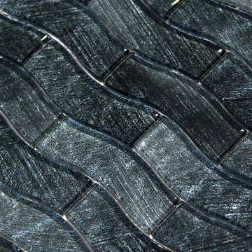 Midnight Current Field 1" x 4" Glass Tile