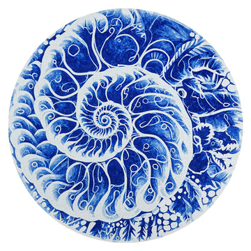 Nautilus Glass Mosaic by Artistry in Mosaics