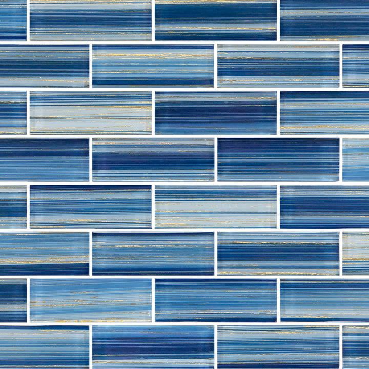 Royal Blue 1.5" x 4" glass tile