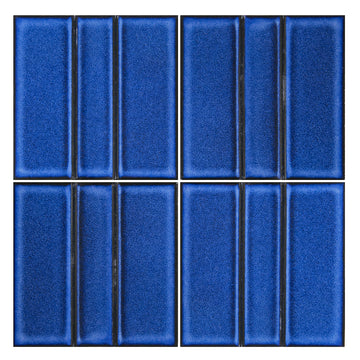Ruri Blue Relief B, 6" x 6" Porcelain Tile