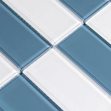 Slate Blue 3" x 6" glass tile