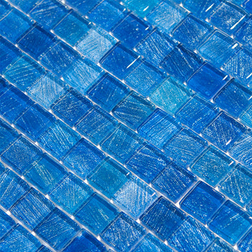 Starlight Bay 1" x 1" glass tile 