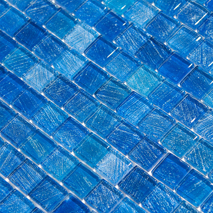 Starlight Bay 1" x 1" glass tile 