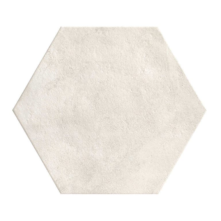 Atelier White Satin, Hexagon Porcelain Tile | Tesoro Floor & Wall Tile