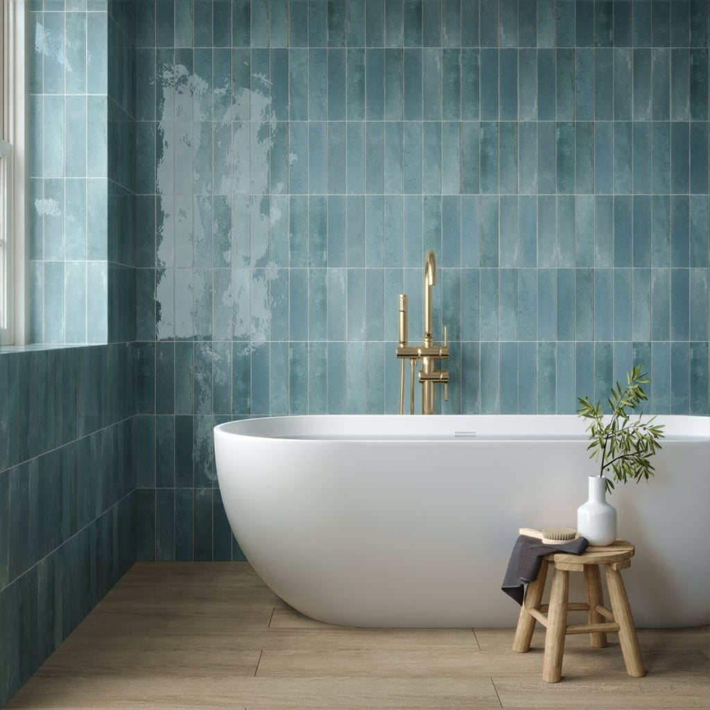 Agadir Agua, 2.8" x 11" | Porcelain Tile for Interiors & Exteriors