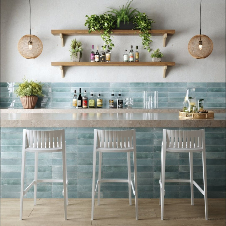 Agadir Agua, 2.8" x 11" | Porcelain Tile for Interiors & Exteriors