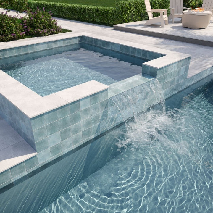 Agadir Agua, 5.8" x 5.8" | Porcelain Tile for Interiors & Exteriors