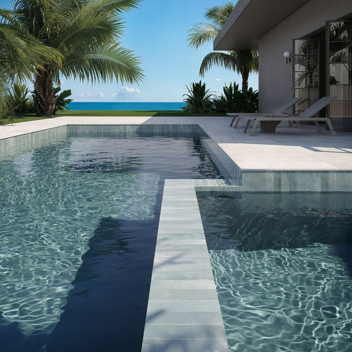 Agadir Agua, 2.8" x 11" | Porcelain Tile for Interiors & Exteriors