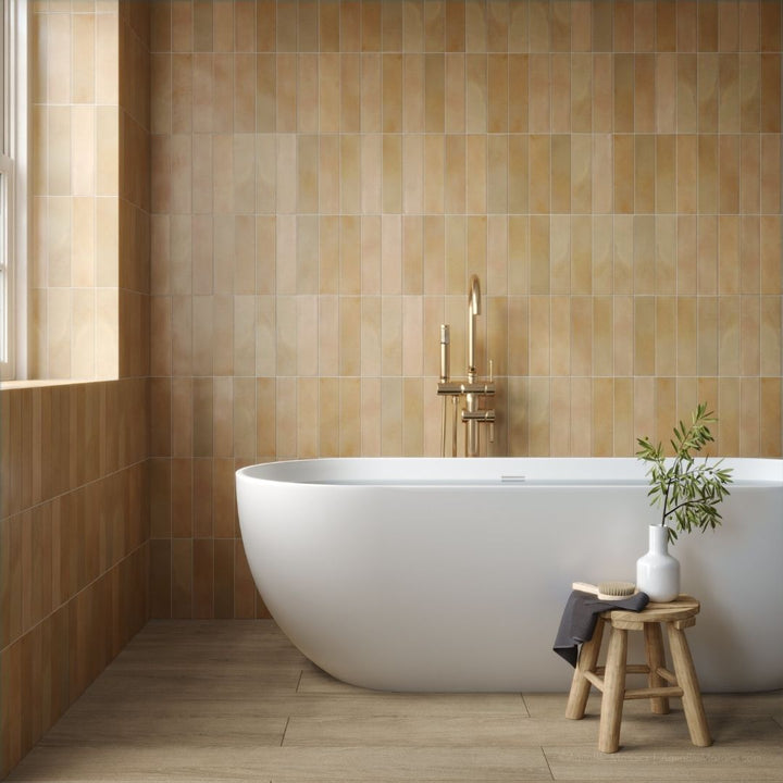 Agadir Cotto Oscuro Matte, 2.8" x 11" | Porcelain Tile by Dune