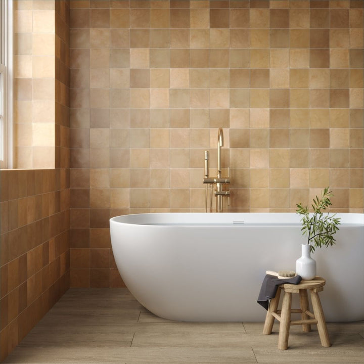 Agadir Cotto Oscuro Matte, 5.8" x 5.8" | Porcelain Tile by Dune