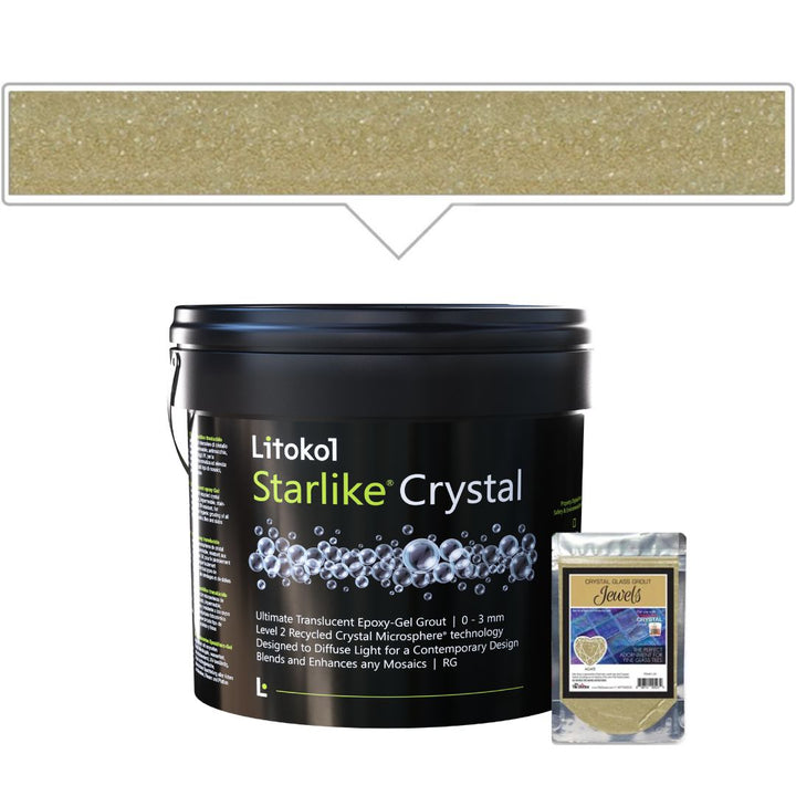 Litokol Starlike Crystal epoxy product with a sample pack on a white background
