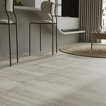 Agra Fort Gris, 8" x 48" | Porcelain Wood-Look Floor Tile