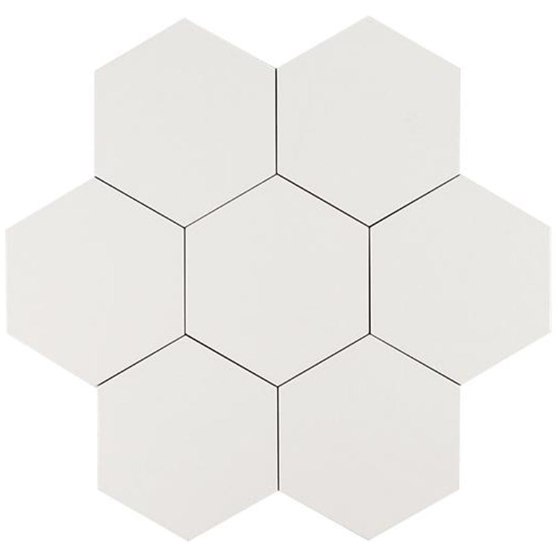 Albatross Cream Hexagon Ceramic Tile