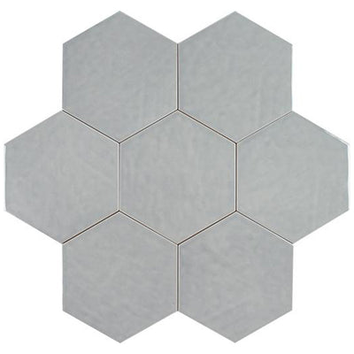 Albatross Gray Hexagon Ceramic Tile