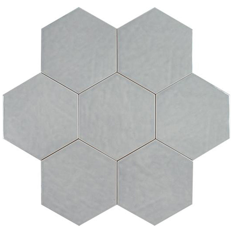 Albatross Gray Hexagon Ceramic Tile