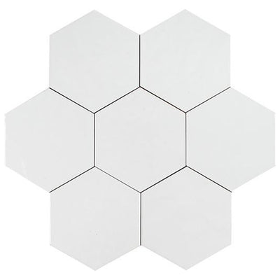 Albatross White Hexagon Ceramic Tile
