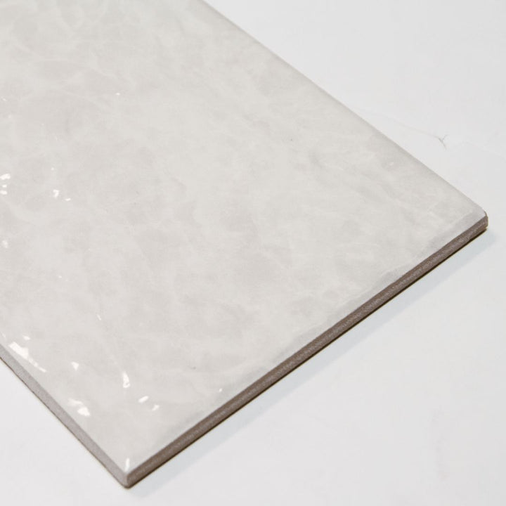 Alps White porcelain tile by Aquatica