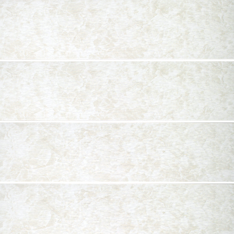 Alps White, 6" x 24" Porcelain Pool Tile | Pool Waterline Tile