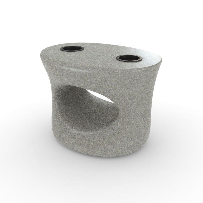 Amped Stool/Table with Black Cupholders - Pool Accessory