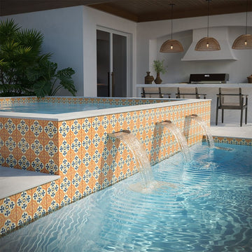 OSEANCIBARCEL6 Barcelona, 6" x 6" (1 box, 40 pcs) - Porcelain Pool Tile