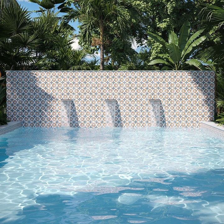 Santa Cruz 6" x 6" Tile | OSEANCISANTACR6 | Patterned Pool Tile