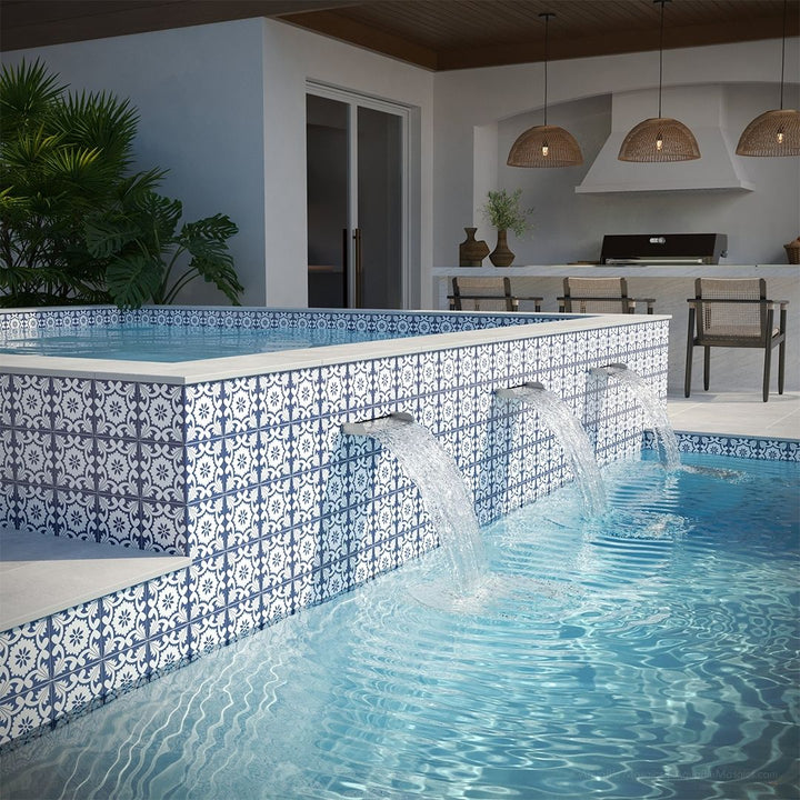 OSEANCISEVILLE6 Seville, 6" x 6" (1 box, 40 pcs) - Porcelain Pool Tile