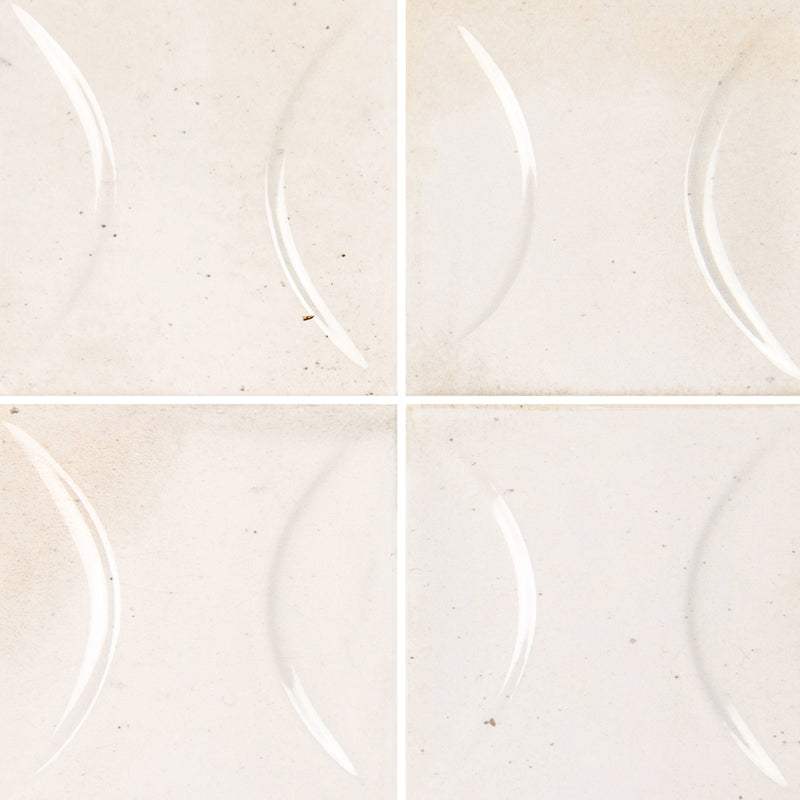 Antique White Relief, 6" x 6" Porcelain Tile | Artistry in Mosaics