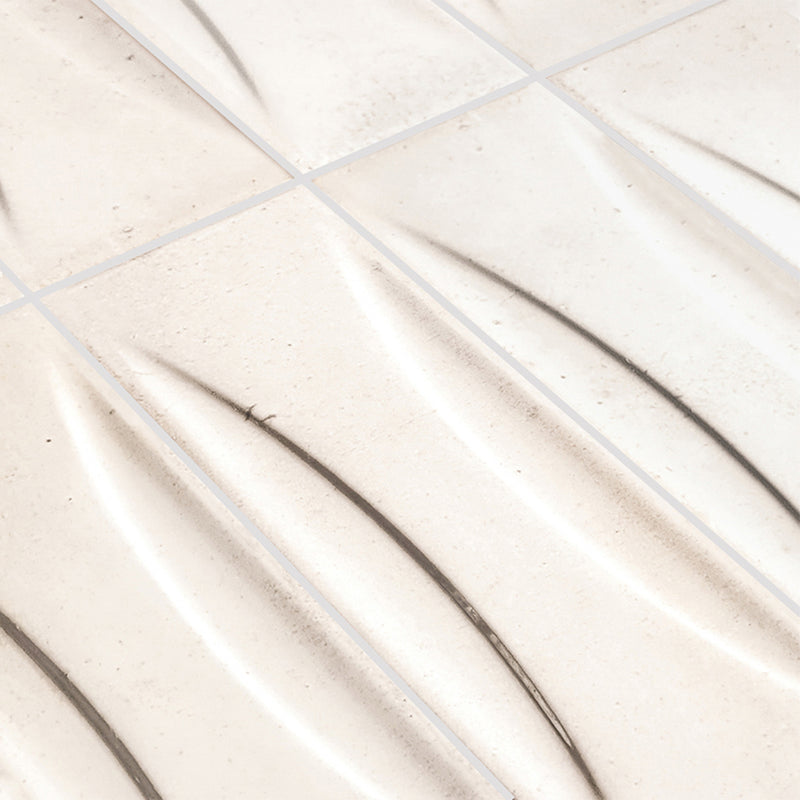 Antique White Relief, 3" x 12" Porcelain Tile | Artistry in Mosaics