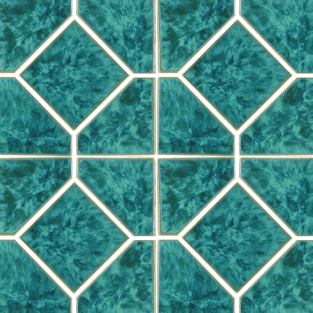 Aquamarine, 6" x 6" Deco | TITAN-663 | Fujiwa Porcelain Pool Tile