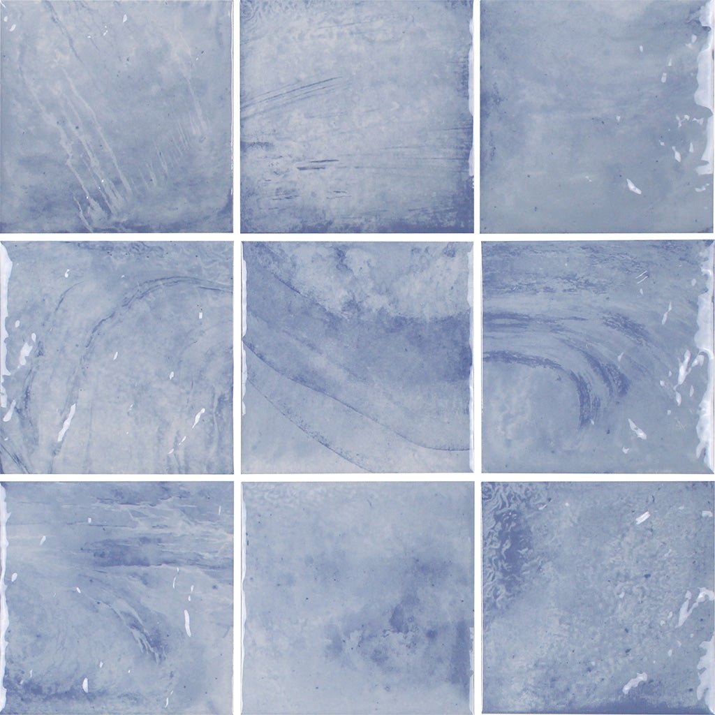 Azure, 6" x 6" Porcelain Pool Tile | CRBREEFAZURE6 | Waterline Tile