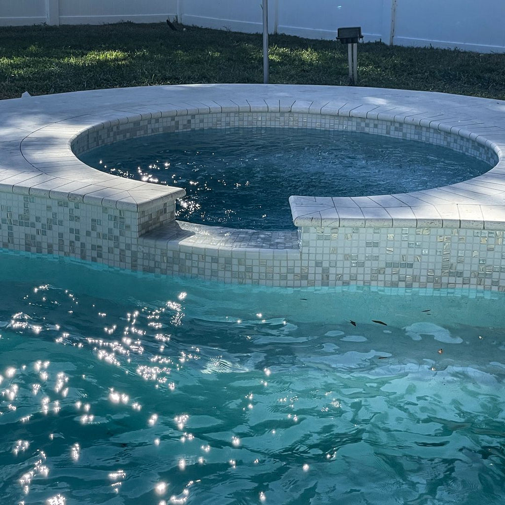 ASTRA WHITE - Astral White, 1" x 1" Vidrepur Glass Mosaic Tile