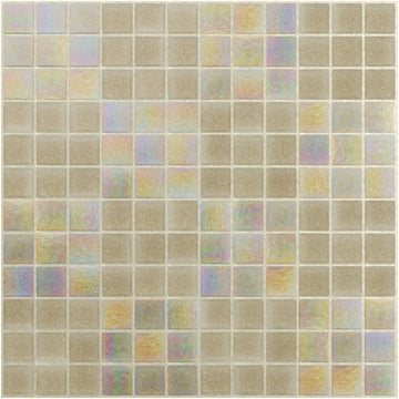 Mosaic tile pattern with small square tiles in beige and multicolor