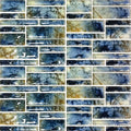Autumn Blue, Random Block - Porcelain Pool Tile - FINAL SALE