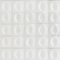 Bianco Glossy, 4" x 4" Egg Deco - Porcelain Tile