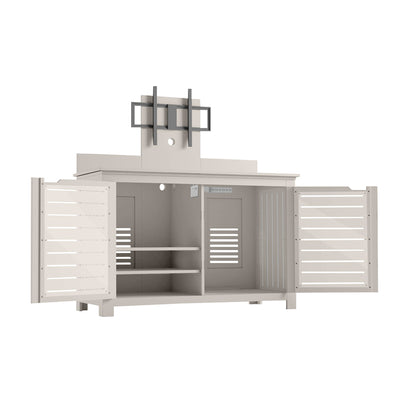 Ledge Lounger Mainstay Bar Credenza | Outdoor Entertainment Center | With TV Mount, Cloud