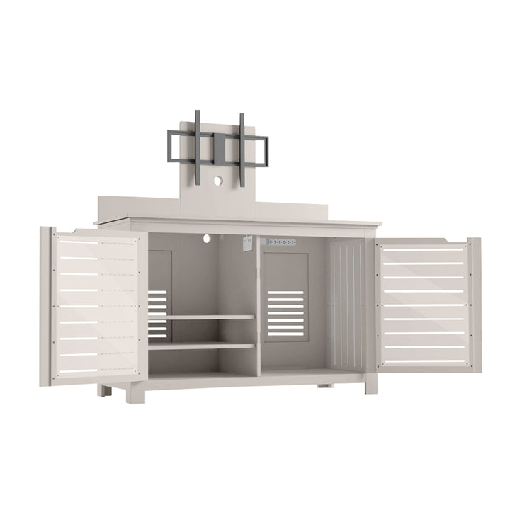 Ledge Lounger Mainstay Bar Credenza | Outdoor Entertainment Center | With TV Mount, Cloud