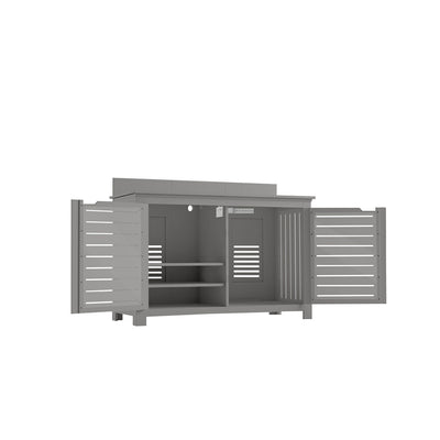Ledge Lounger Mainstay Bar Credenza | Outdoor Entertainment Center | Without TV Mount, Gray