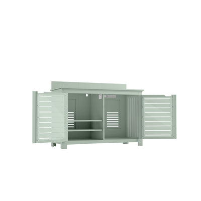 Ledge Lounger Mainstay Bar Credenza | Outdoor Entertainment Center | Without TV Mount, Sage Green