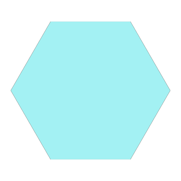 Basic Aqua, Hexagon Porcelain Tile | Floor & Wall Tile by IWT Tesoro